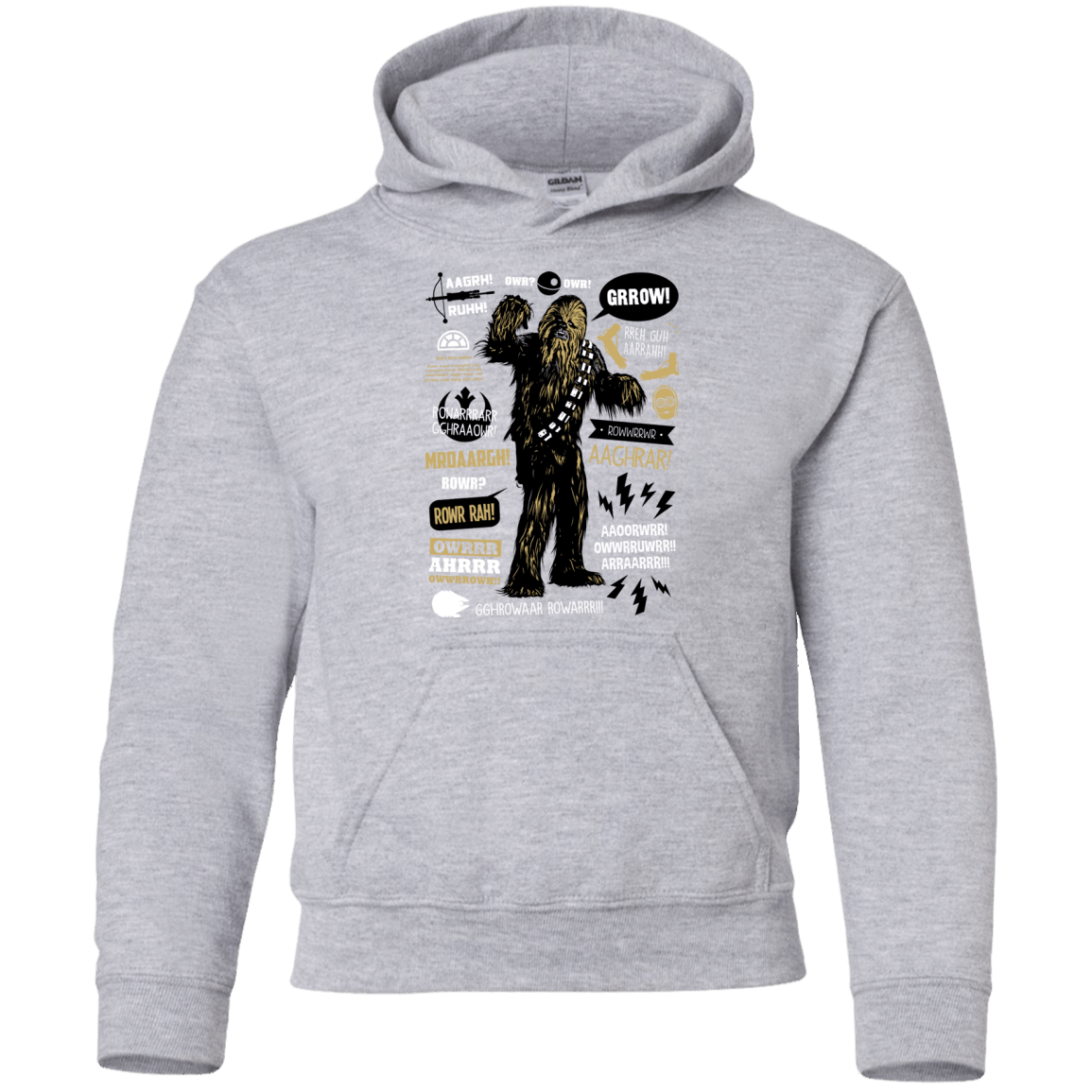 Sweatshirts Sport Grey / YS Wookie Famous Quotes Youth Hoodie