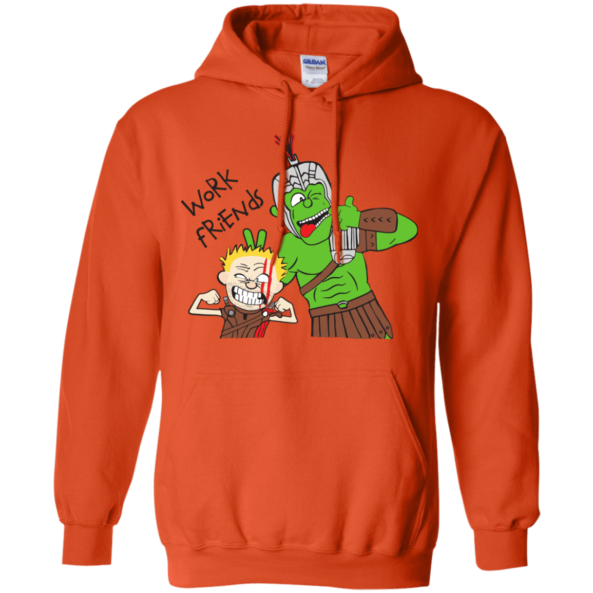 Sweatshirts Orange / Small Work Friends Pullover Hoodie