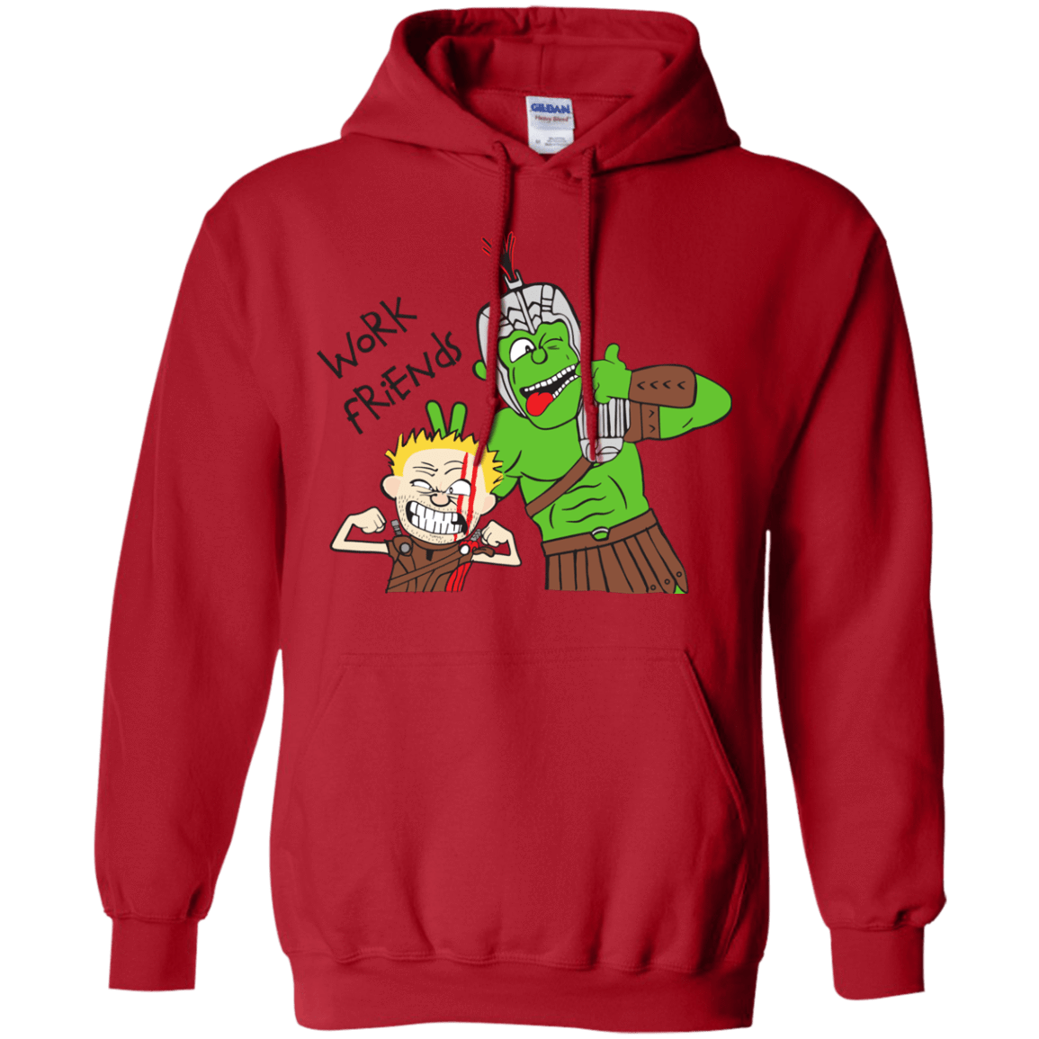 Sweatshirts Red / Small Work Friends Pullover Hoodie