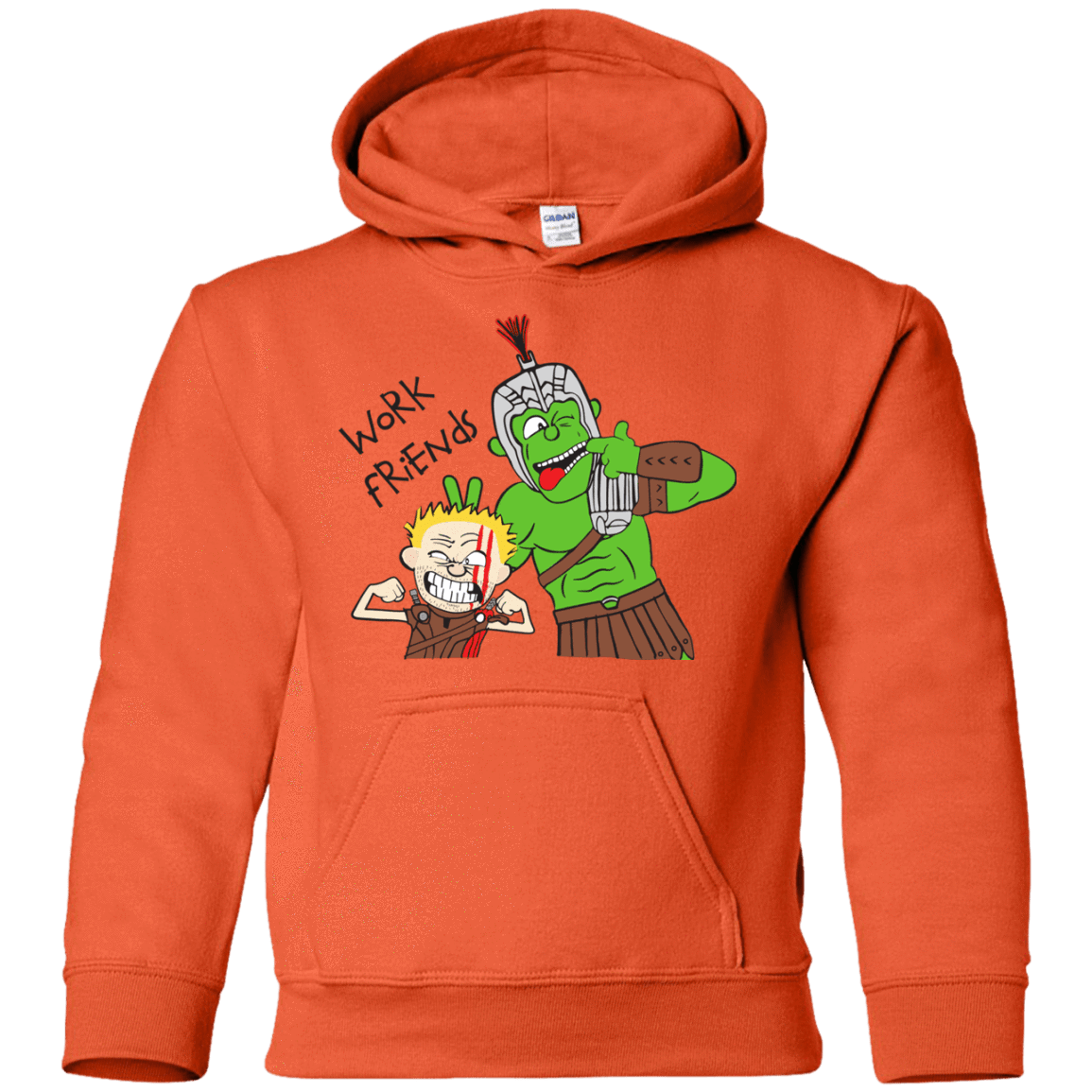 Sweatshirts Orange / YS Work Friends Youth Hoodie