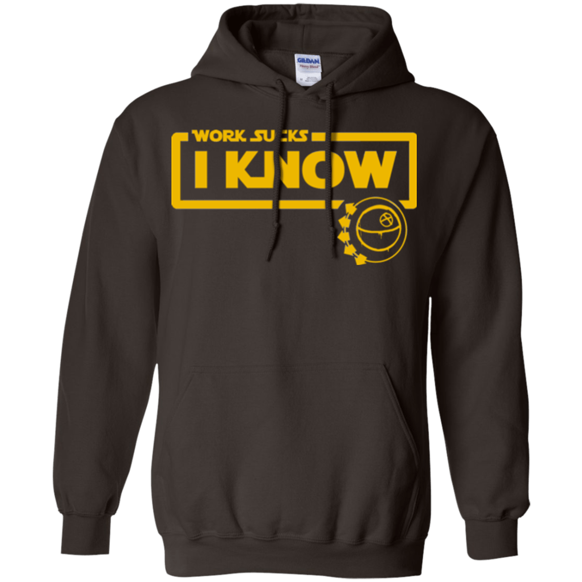 Sweatshirts Dark Chocolate / Small Work Sucks Pullover Hoodie