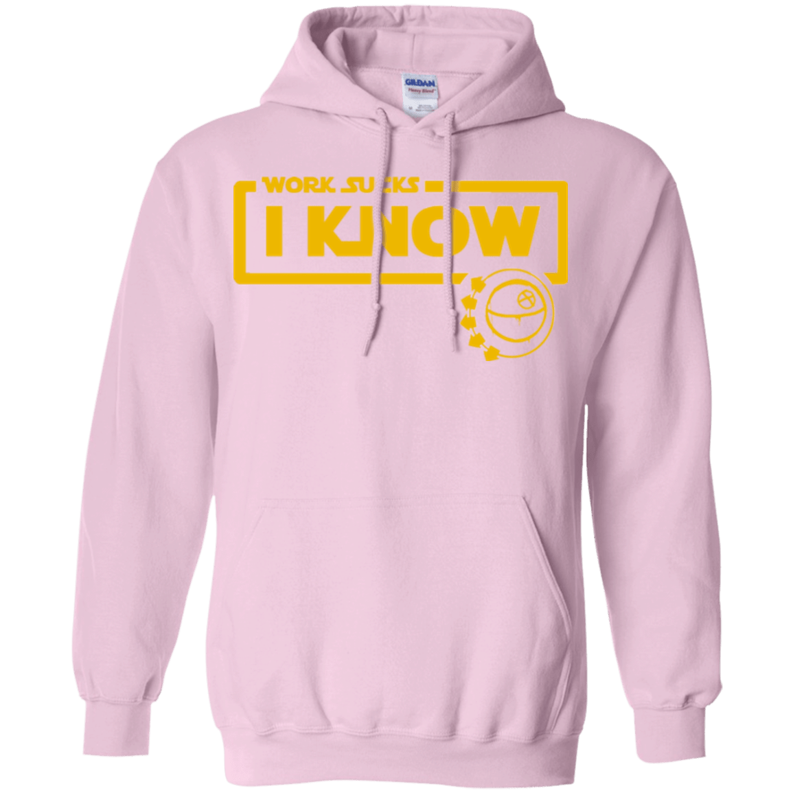 Sweatshirts Light Pink / Small Work Sucks Pullover Hoodie