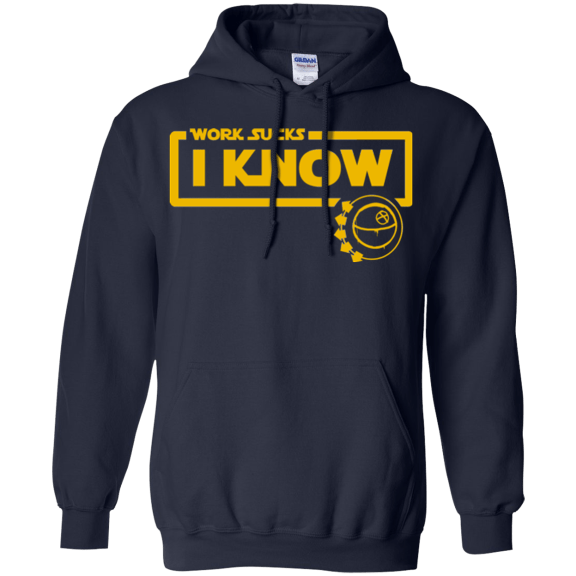 Sweatshirts Navy / Small Work Sucks Pullover Hoodie