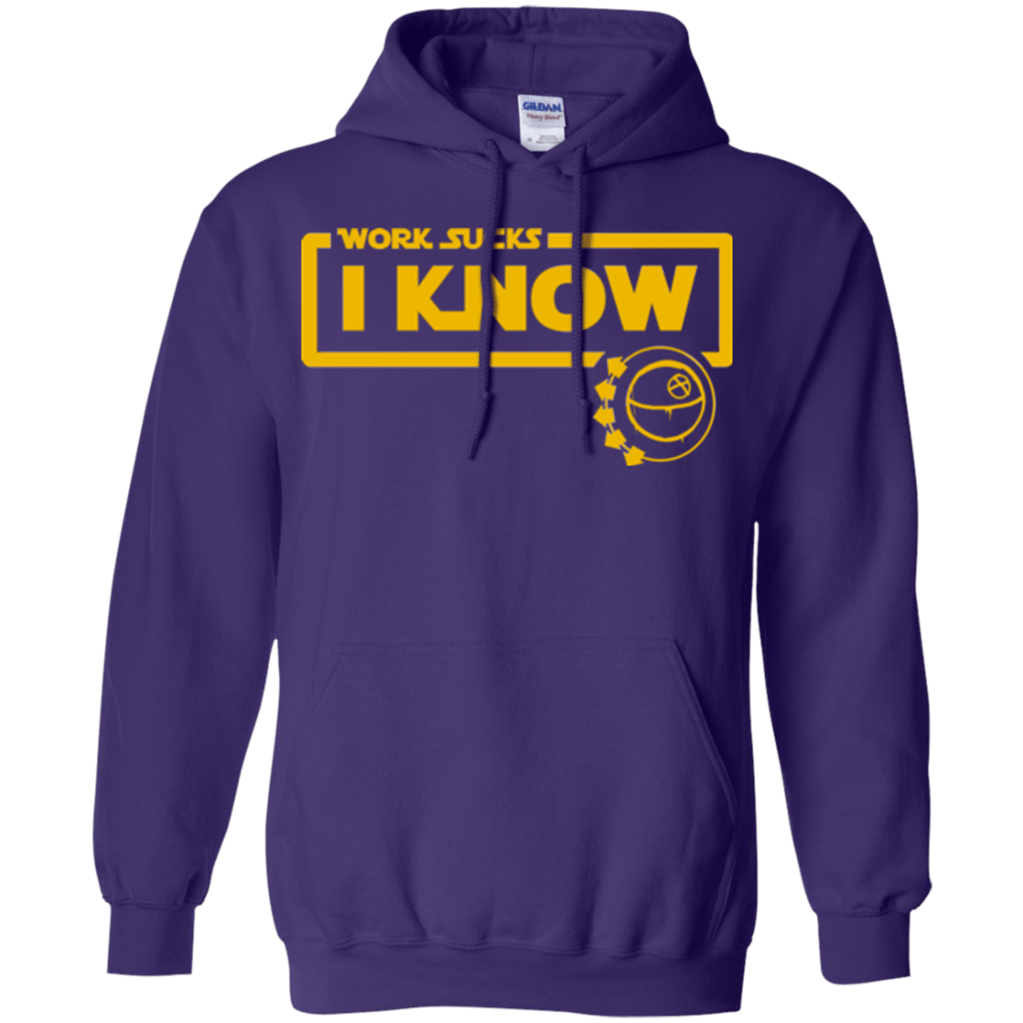 Sweatshirts Purple / Small Work Sucks Pullover Hoodie