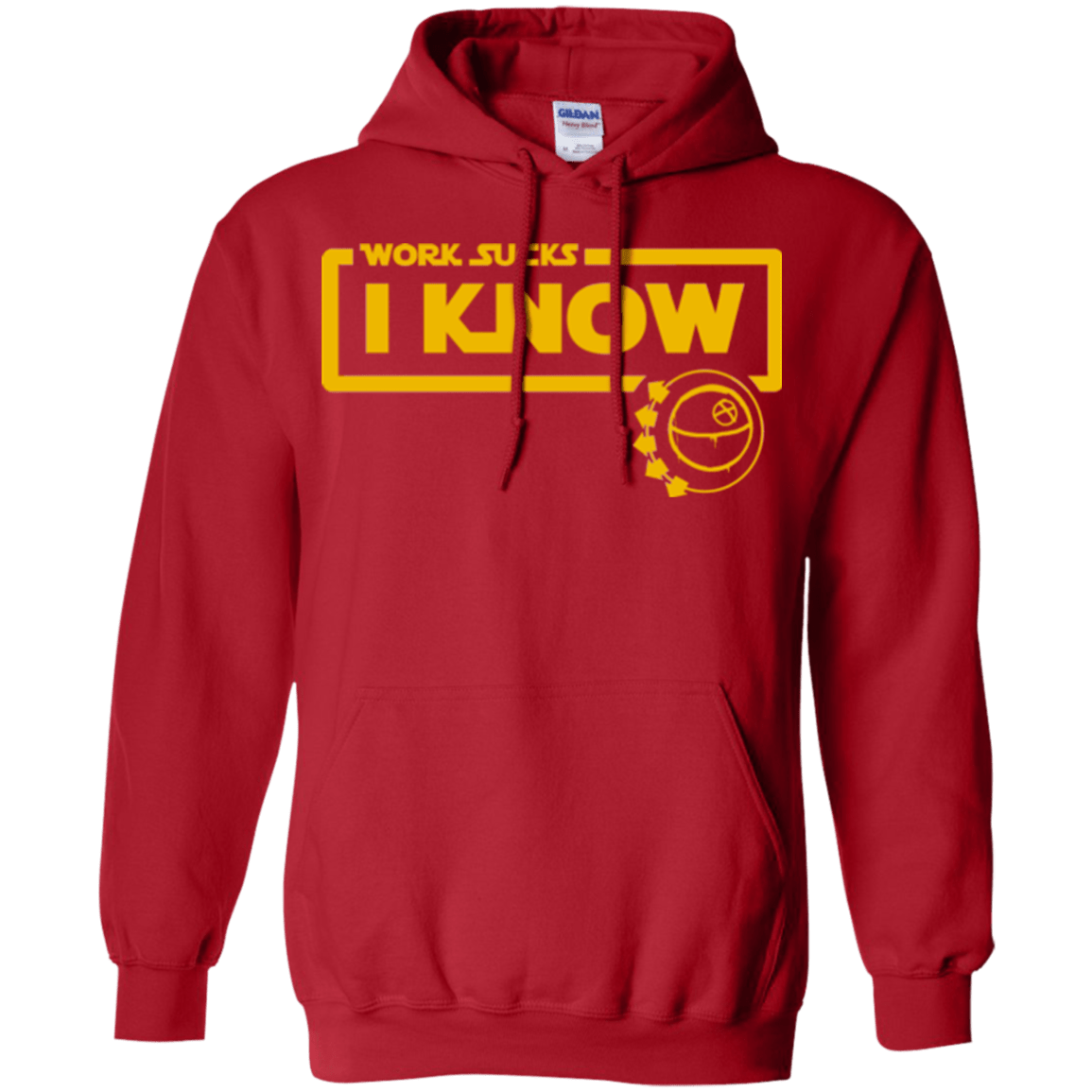 Sweatshirts Red / Small Work Sucks Pullover Hoodie