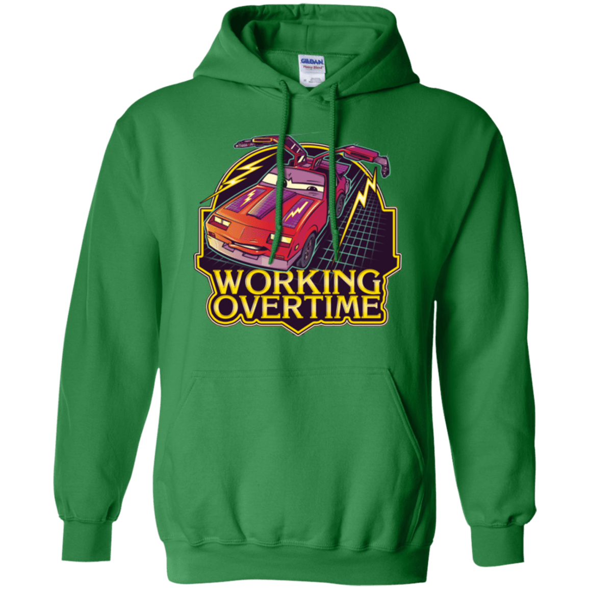 Sweatshirts Irish Green / Small Working Overtime Pullover Hoodie