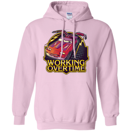 Sweatshirts Light Pink / Small Working Overtime Pullover Hoodie