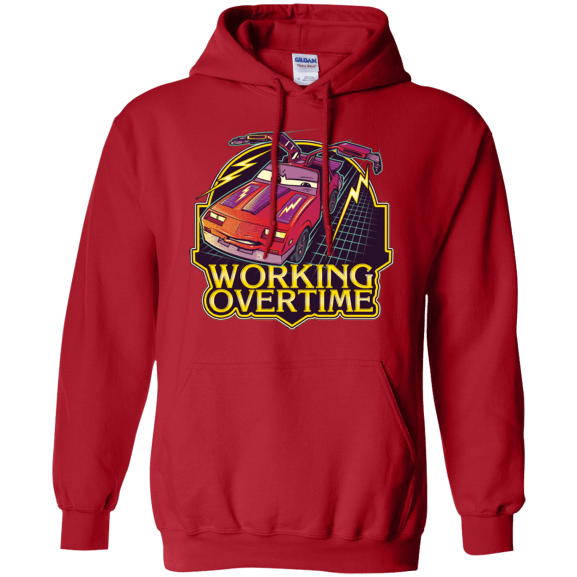 Sweatshirts Red / Small Working Overtime Pullover Hoodie