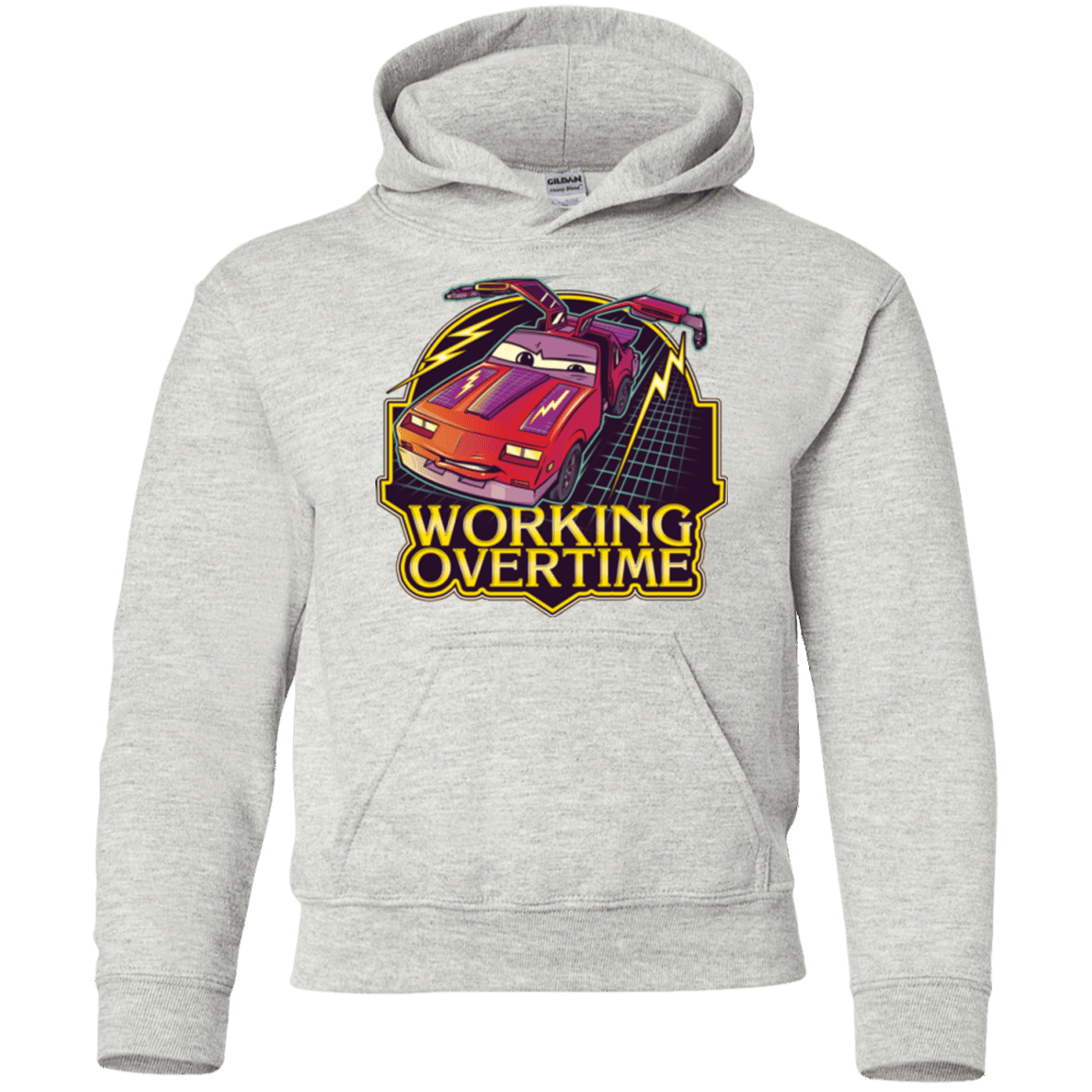 Sweatshirts Ash / YS Working Overtime Youth Hoodie