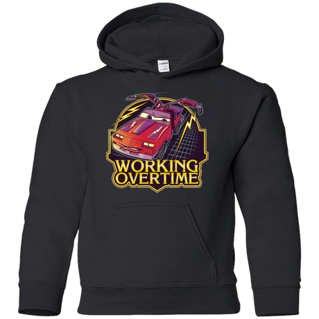 Sweatshirts Black / YS Working Overtime Youth Hoodie