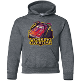 Sweatshirts Dark Heather / YS Working Overtime Youth Hoodie