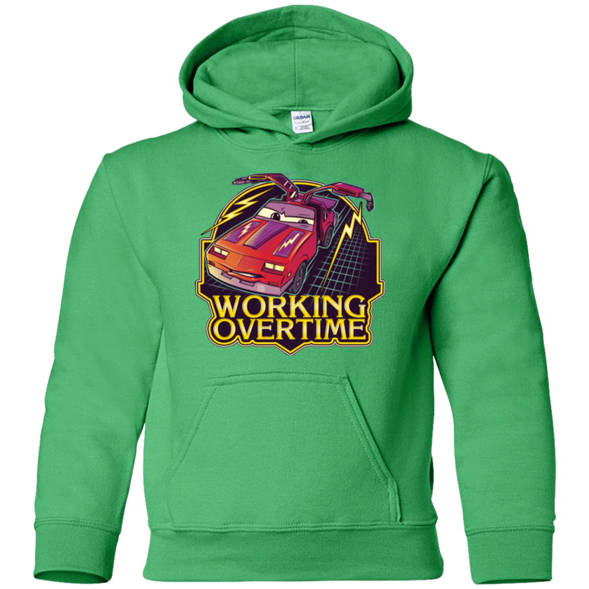 Sweatshirts Irish Green / YS Working Overtime Youth Hoodie