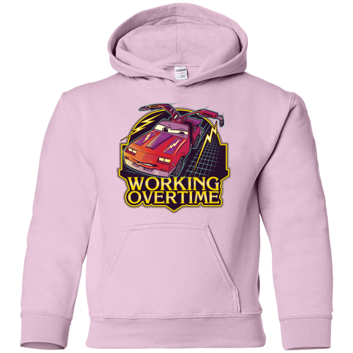 Sweatshirts Light Pink / YS Working Overtime Youth Hoodie