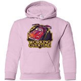 Sweatshirts Light Pink / YS Working Overtime Youth Hoodie