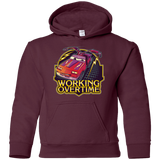 Sweatshirts Maroon / YS Working Overtime Youth Hoodie