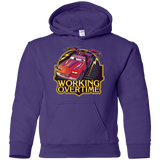 Sweatshirts Purple / YS Working Overtime Youth Hoodie