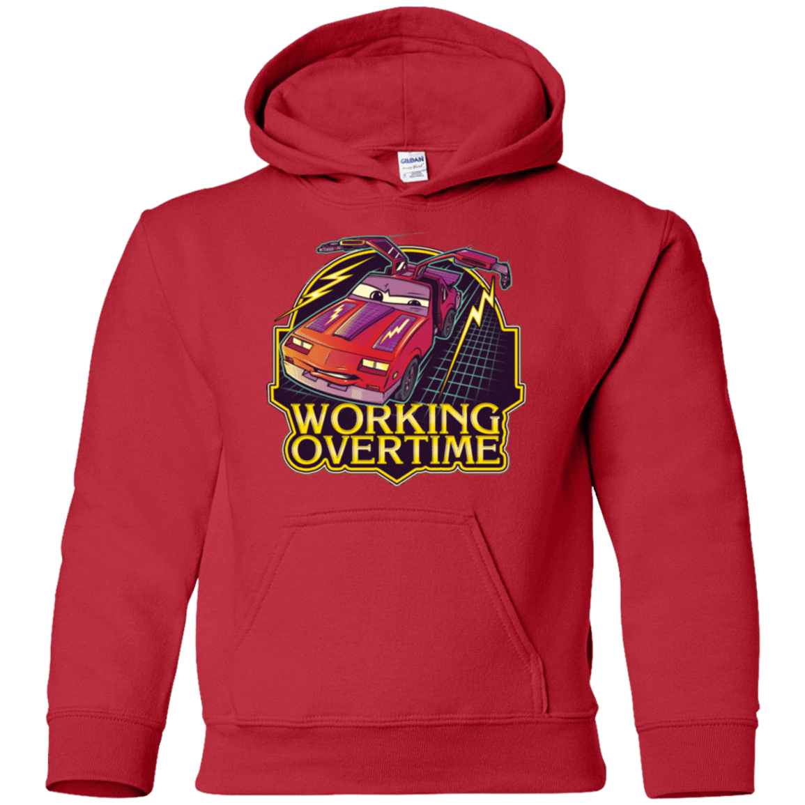 Sweatshirts Red / YS Working Overtime Youth Hoodie