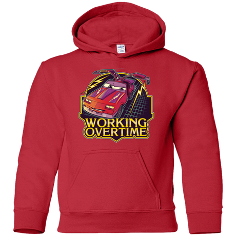 Sweatshirts Red / YS Working Overtime Youth Hoodie