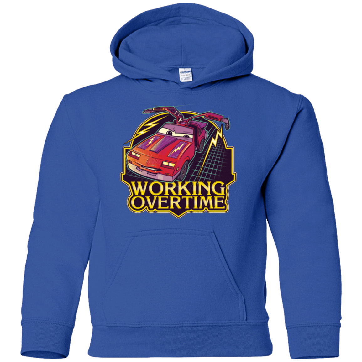 Sweatshirts Royal / YS Working Overtime Youth Hoodie