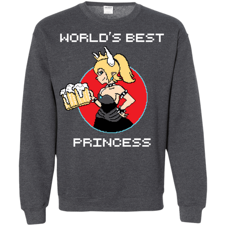 Sweatshirts Dark Heather / S World's Best Princess Crewneck Sweatshirt