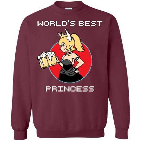 Sweatshirts Maroon / S World's Best Princess Crewneck Sweatshirt