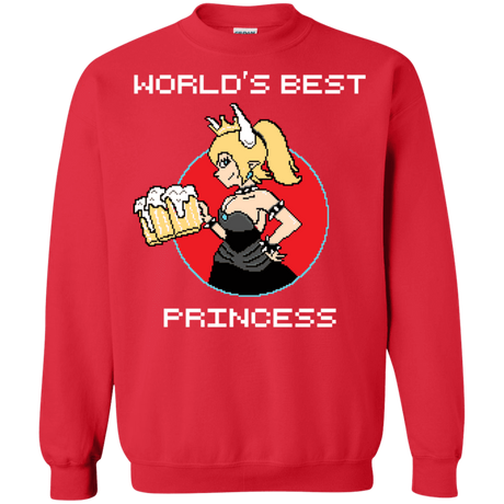 Sweatshirts Red / S World's Best Princess Crewneck Sweatshirt