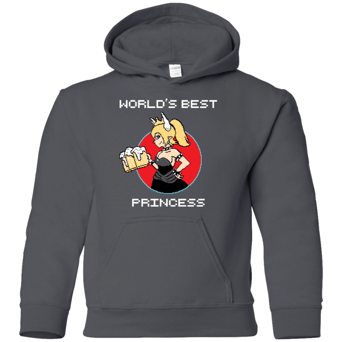 Sweatshirts Charcoal / YS World's Best Princess Youth Hoodie