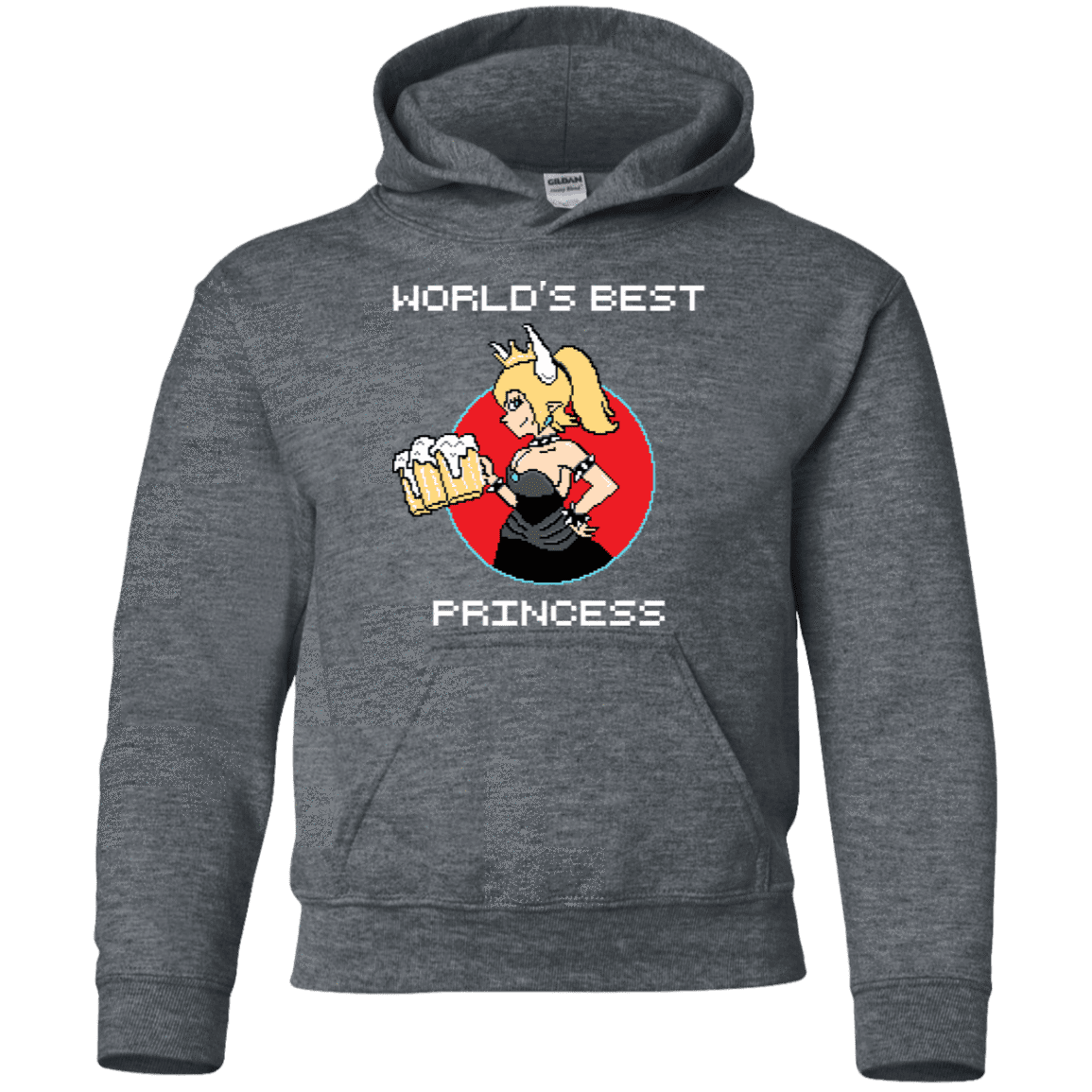 Sweatshirts Dark Heather / YS World's Best Princess Youth Hoodie