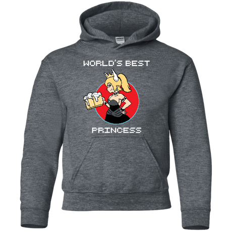 Sweatshirts Dark Heather / YS World's Best Princess Youth Hoodie