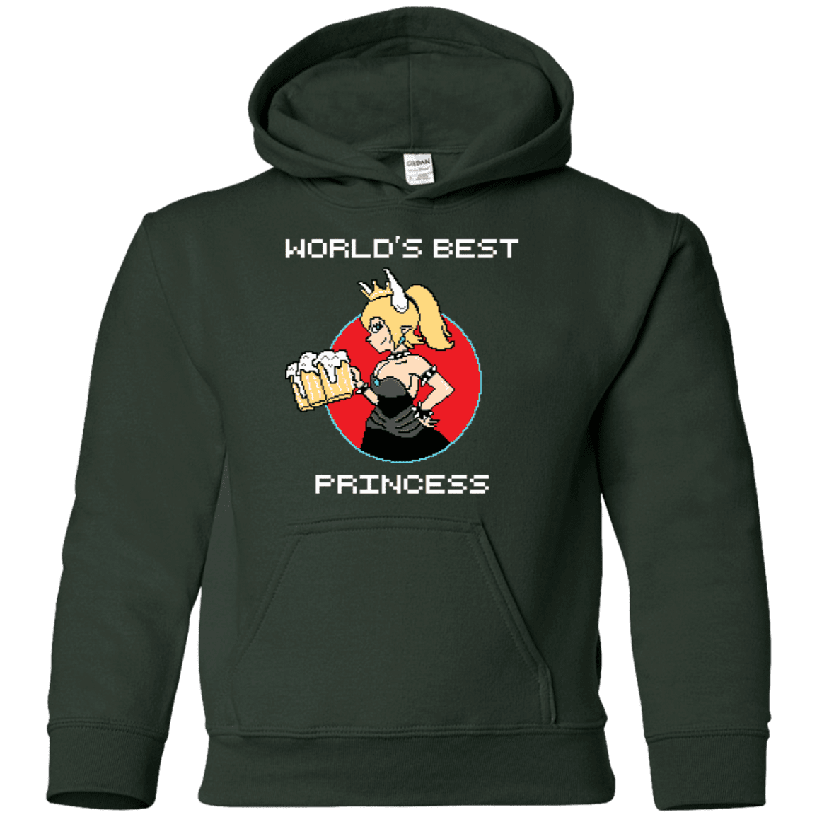 Sweatshirts Forest Green / YS World's Best Princess Youth Hoodie