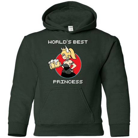 Sweatshirts Forest Green / YS World's Best Princess Youth Hoodie