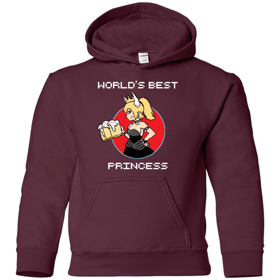 Sweatshirts Maroon / YS World's Best Princess Youth Hoodie