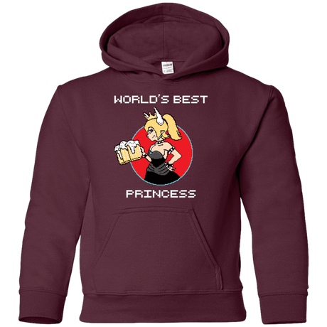 Sweatshirts Maroon / YS World's Best Princess Youth Hoodie