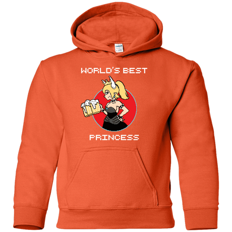 Sweatshirts Orange / YS World's Best Princess Youth Hoodie