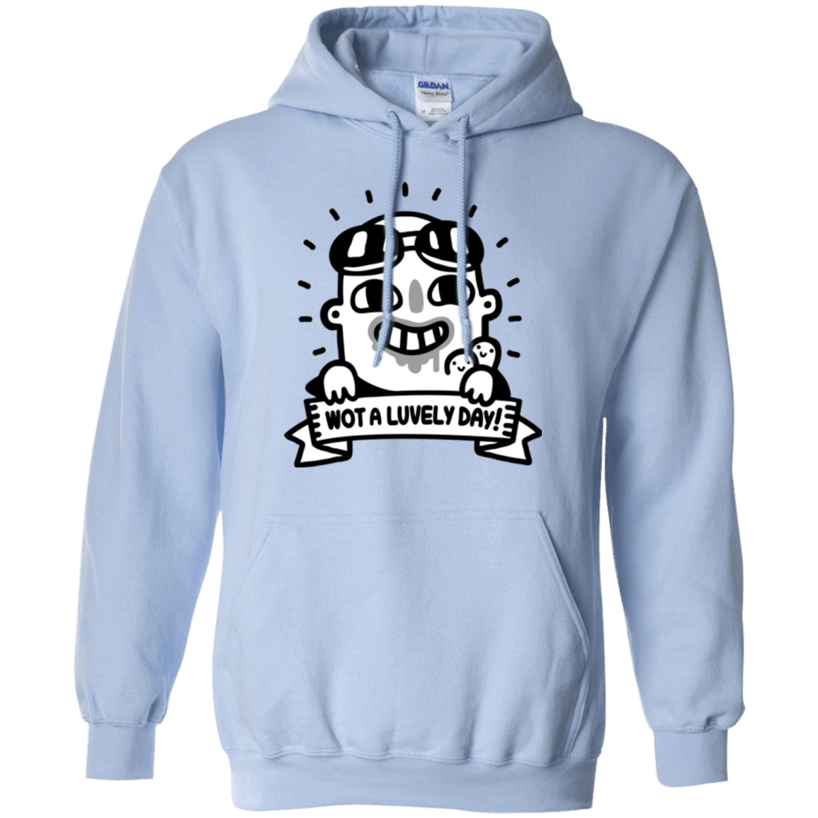 Sweatshirts Light Blue / Small Wot A Luvely Day Pullover Hoodie