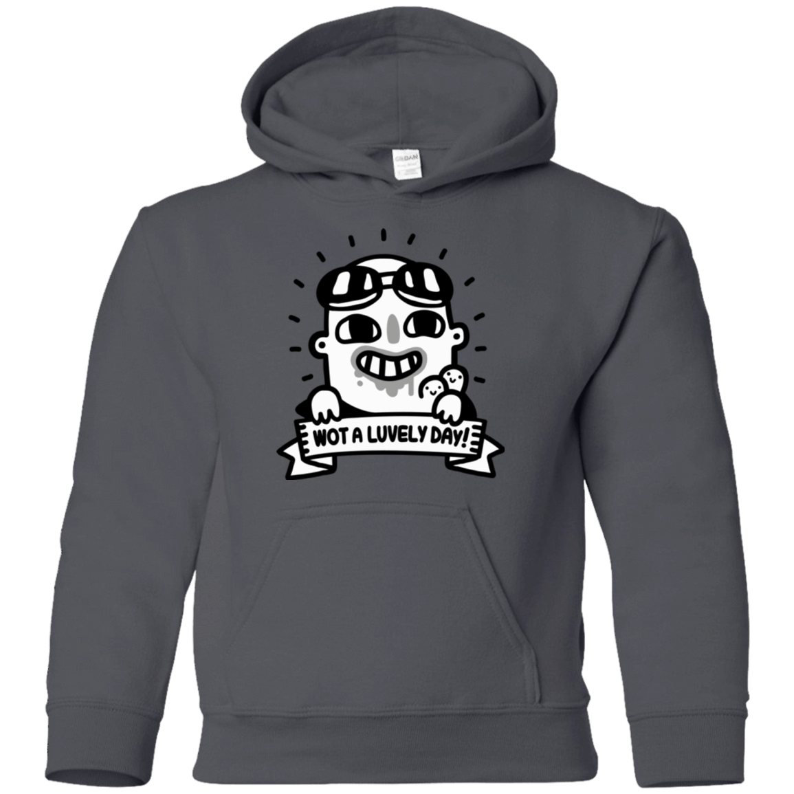 Sweatshirts Charcoal / YS Wot A Luvely Day Youth Hoodie