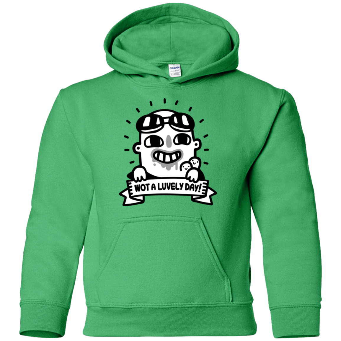 Sweatshirts Irish Green / YS Wot A Luvely Day Youth Hoodie