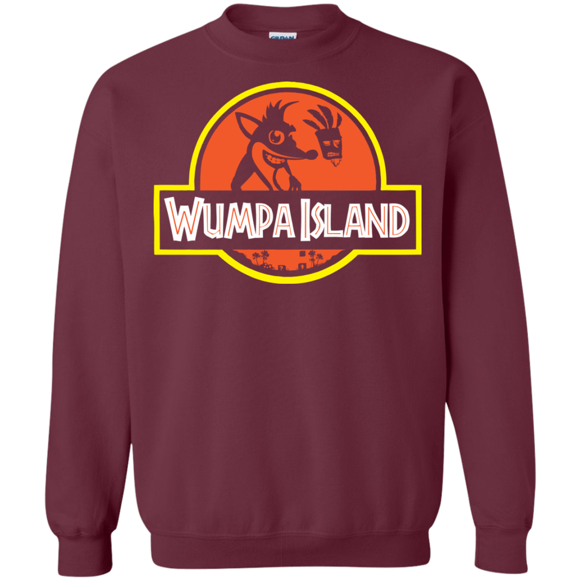 Sweatshirts Maroon / S Wumpa Island Crewneck Sweatshirt