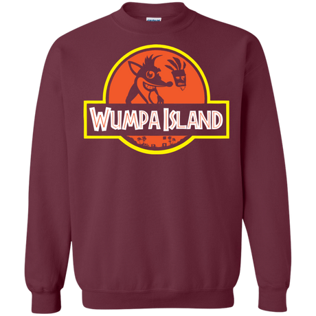 Sweatshirts Maroon / S Wumpa Island Crewneck Sweatshirt