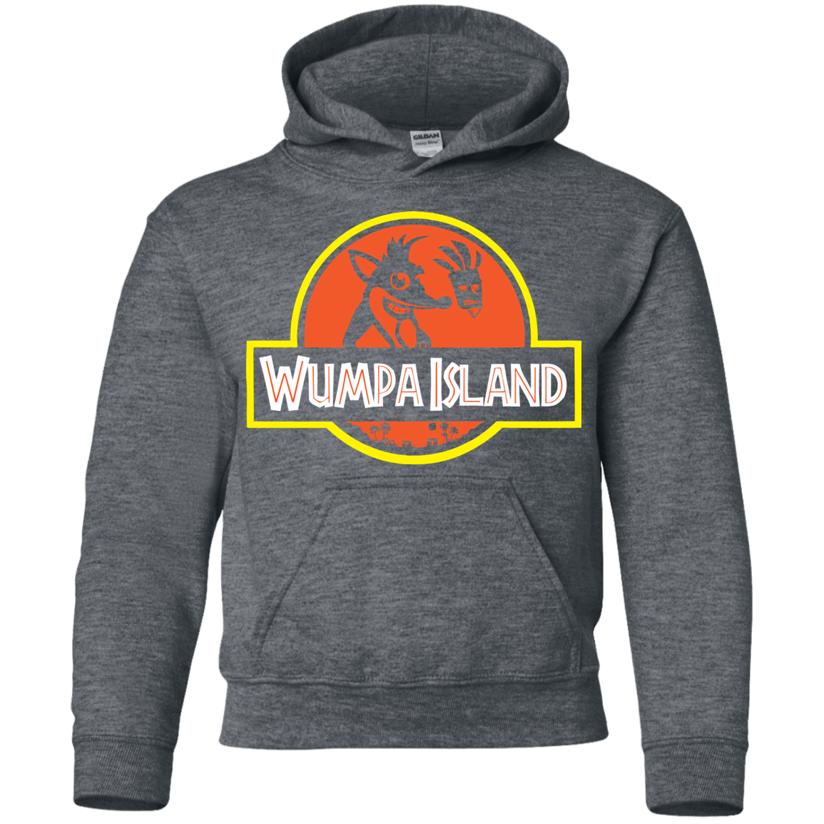 Sweatshirts Dark Heather / YS Wumpa Island Youth Hoodie