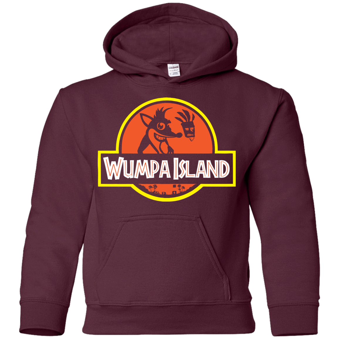 Sweatshirts Maroon / YS Wumpa Island Youth Hoodie