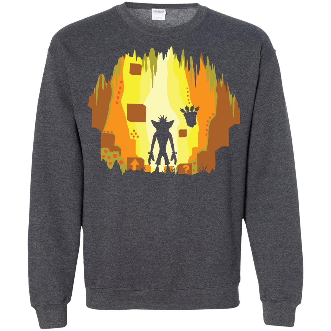 Sweatshirts Dark Heather / S Wumpa World Crewneck Sweatshirt