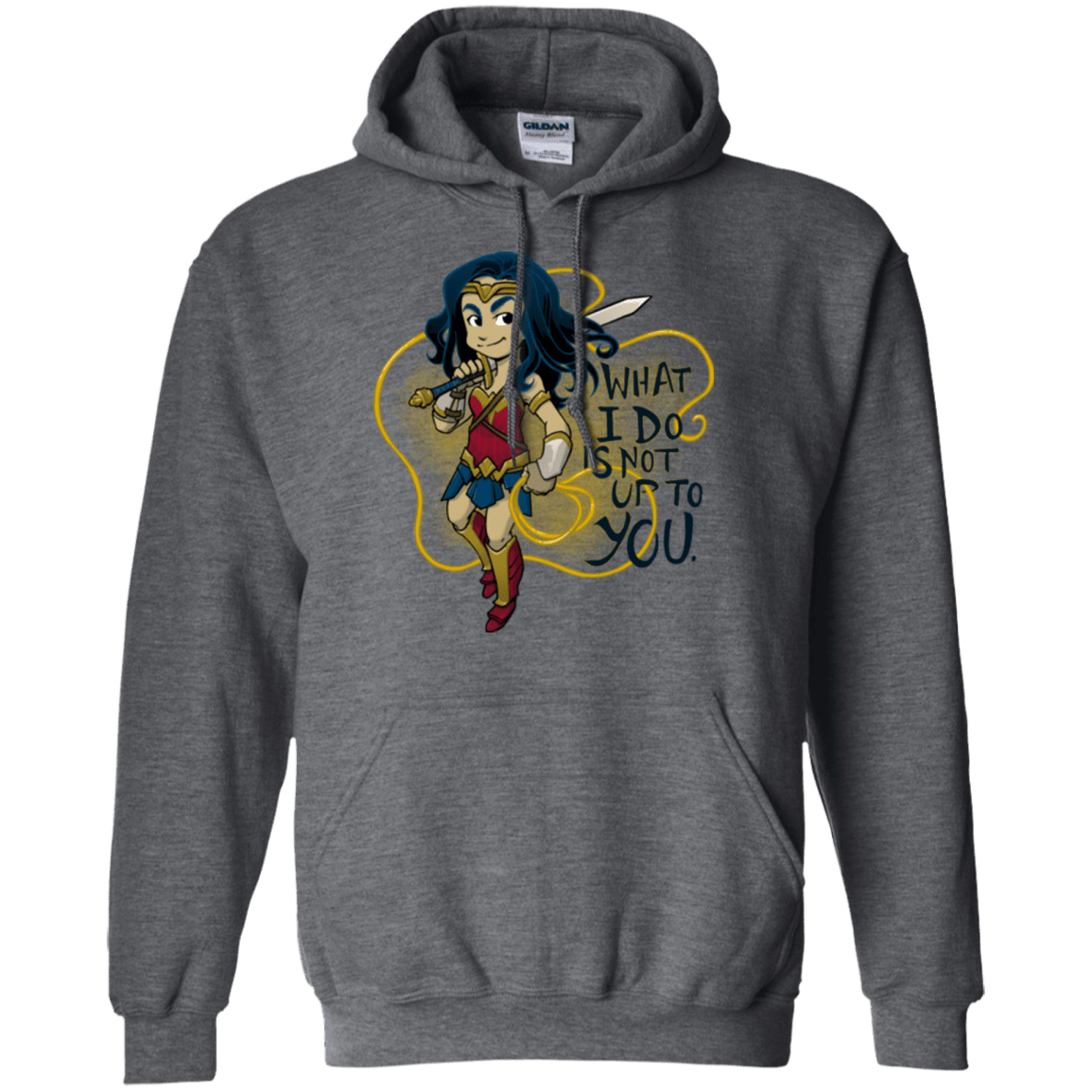 Sweatshirts Dark Heather / Small WW Text Pullover Hoodie