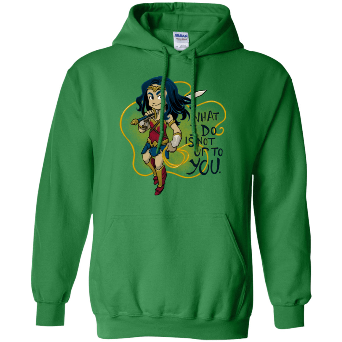 Sweatshirts Irish Green / Small WW Text Pullover Hoodie