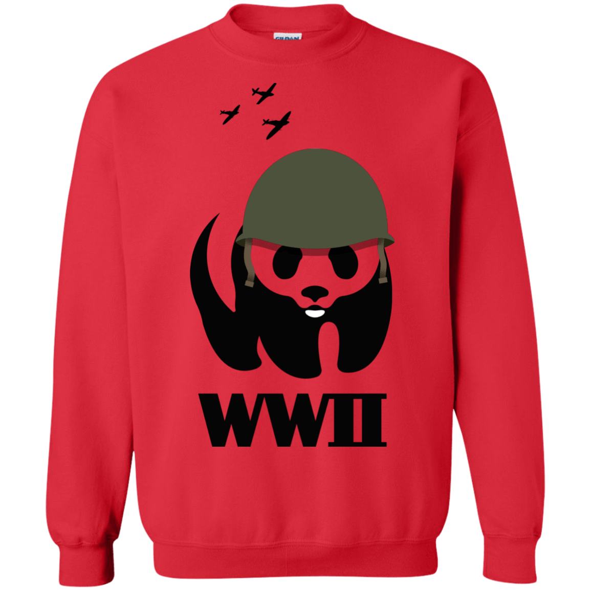 Sweatshirts Red / S WWII Panda Crewneck Sweatshirt