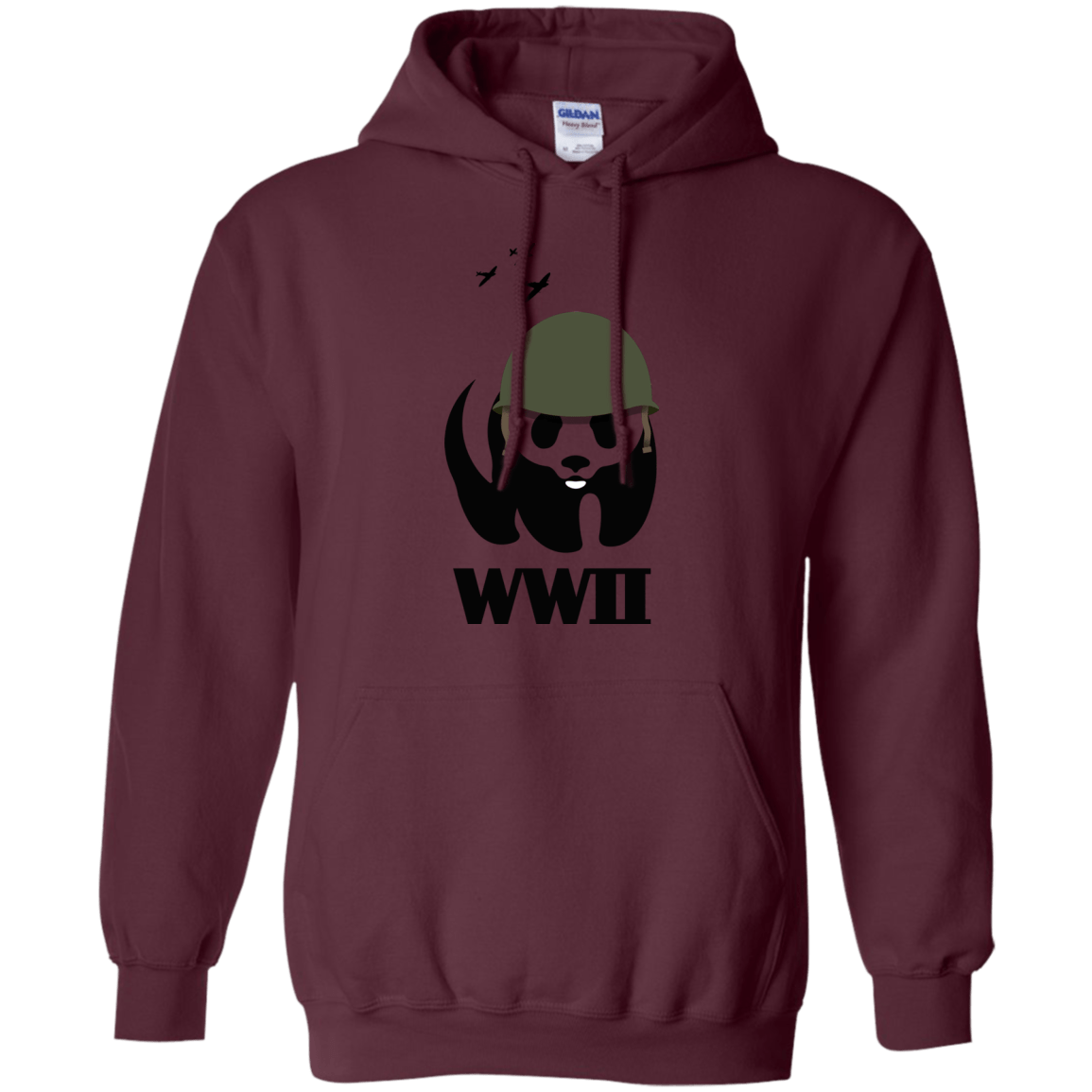 Sweatshirts Maroon / S WWII Panda Pullover Hoodie