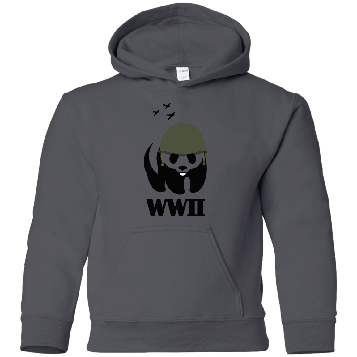 Sweatshirts Charcoal / YS WWII Panda Youth Hoodie