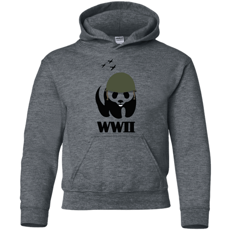 Sweatshirts Dark Heather / YS WWII Panda Youth Hoodie