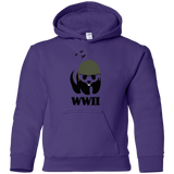 Sweatshirts Purple / YS WWII Panda Youth Hoodie