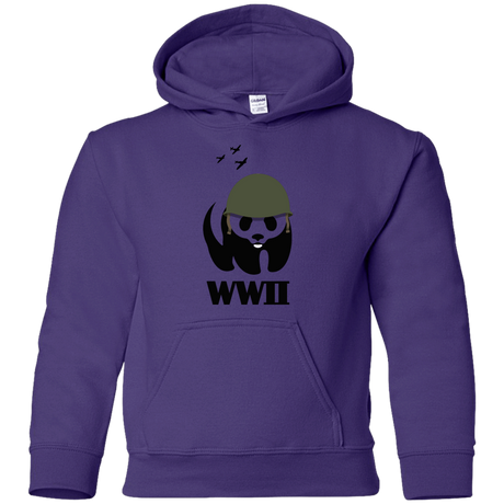 Sweatshirts Purple / YS WWII Panda Youth Hoodie